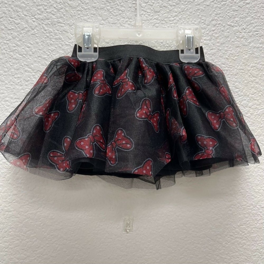 Minnie Mouse Girls Black Tutu Polka Dot Leggings Size 18M Months Baby Girl Red - Picture 4 of 7